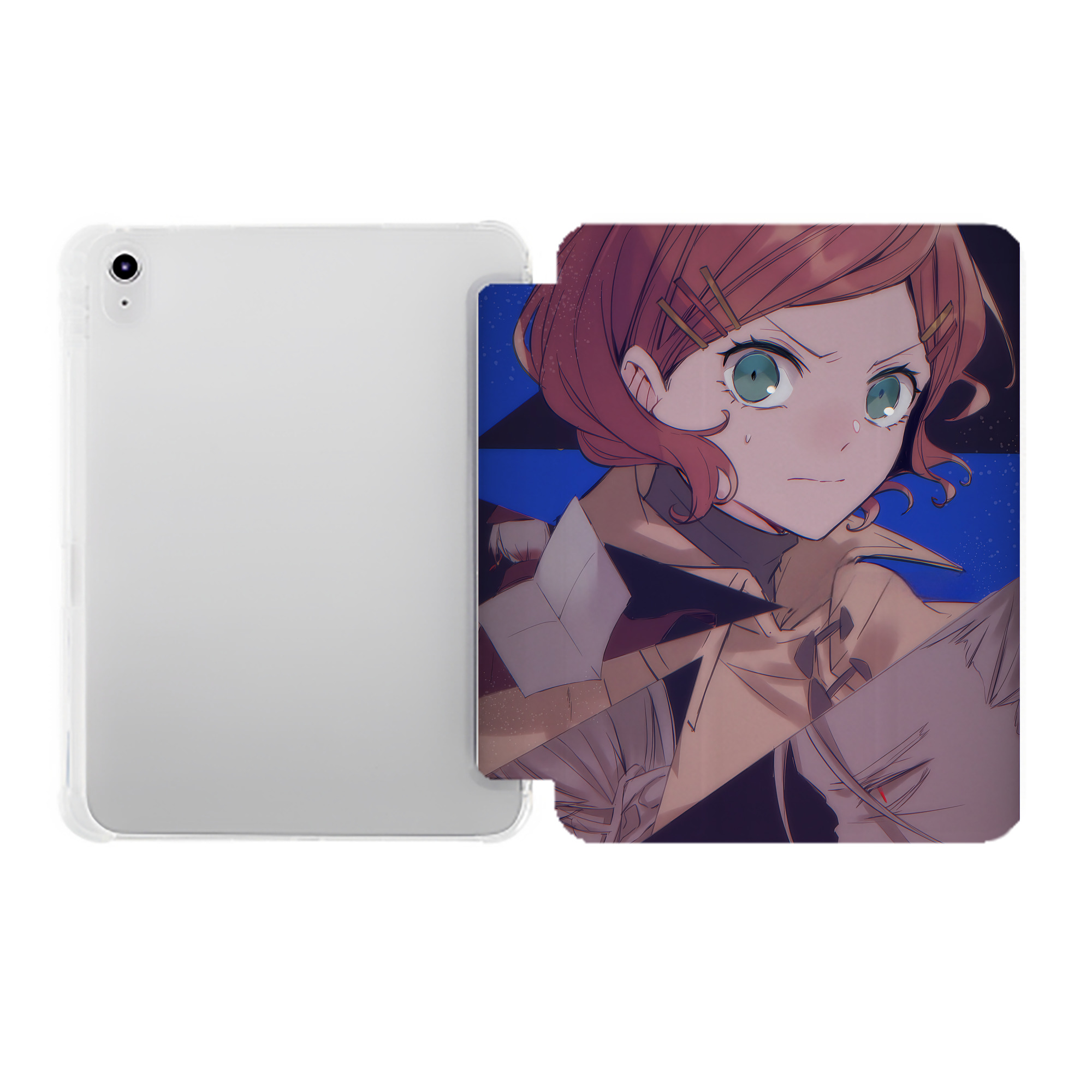 （画像用） 文豪ストレイドッグス Bungo Stray Dogs IPad ケース ペン収納付き 三つ折りスタンド PUレザー×シリコン 対応機種9.5/10.5/10.9インチ